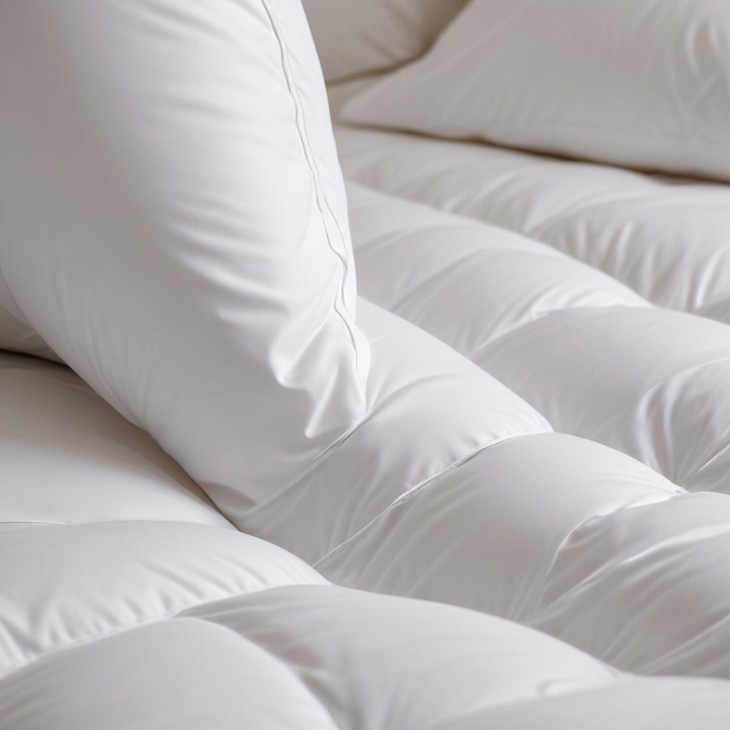 Деталь перины: усиленные швы и кассетная структура премиального качества