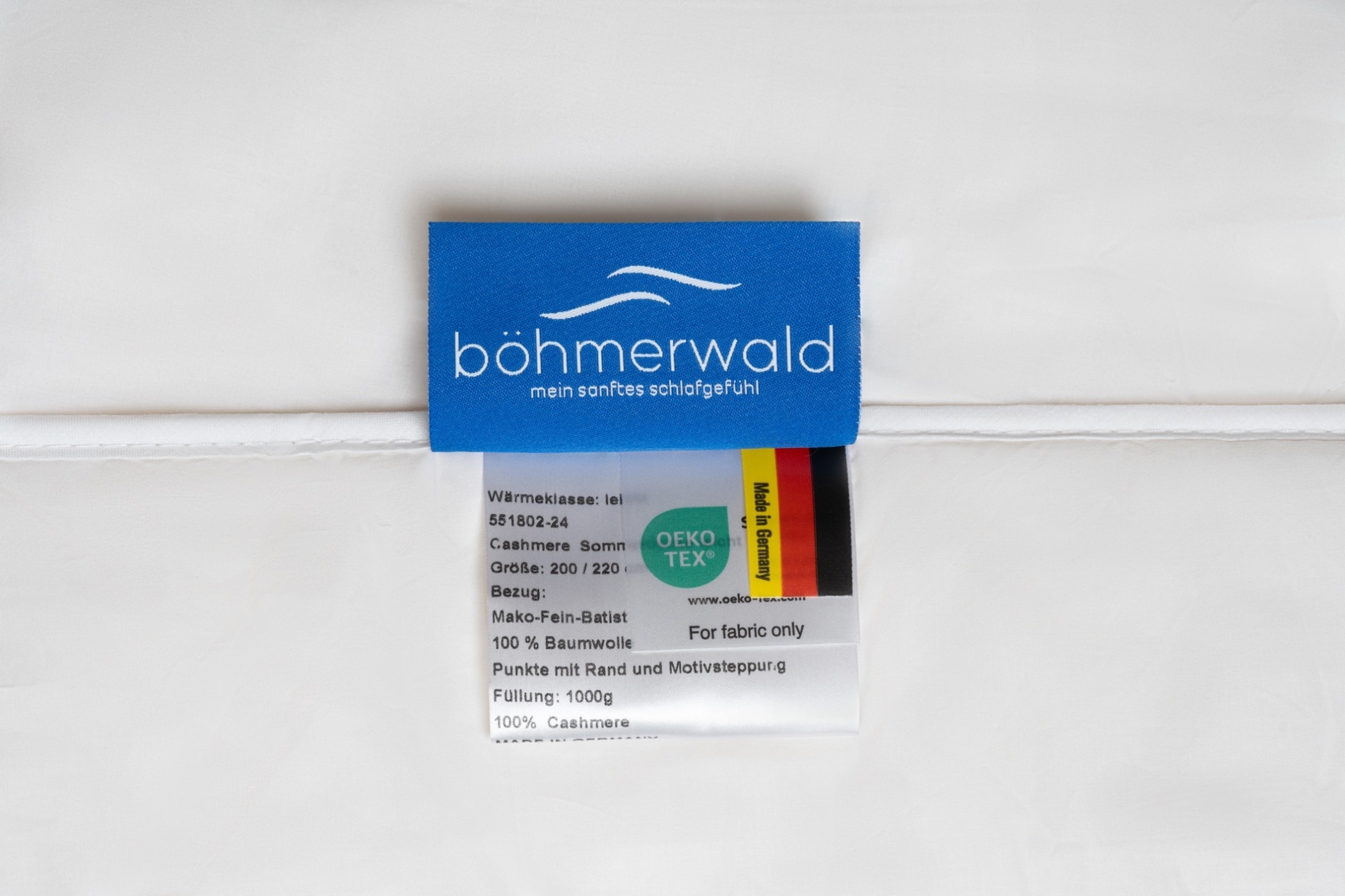 Одеяло из верблюжьей шерсти однотонное Kamelhaar Mono Böhmerwald by Mühldorfer