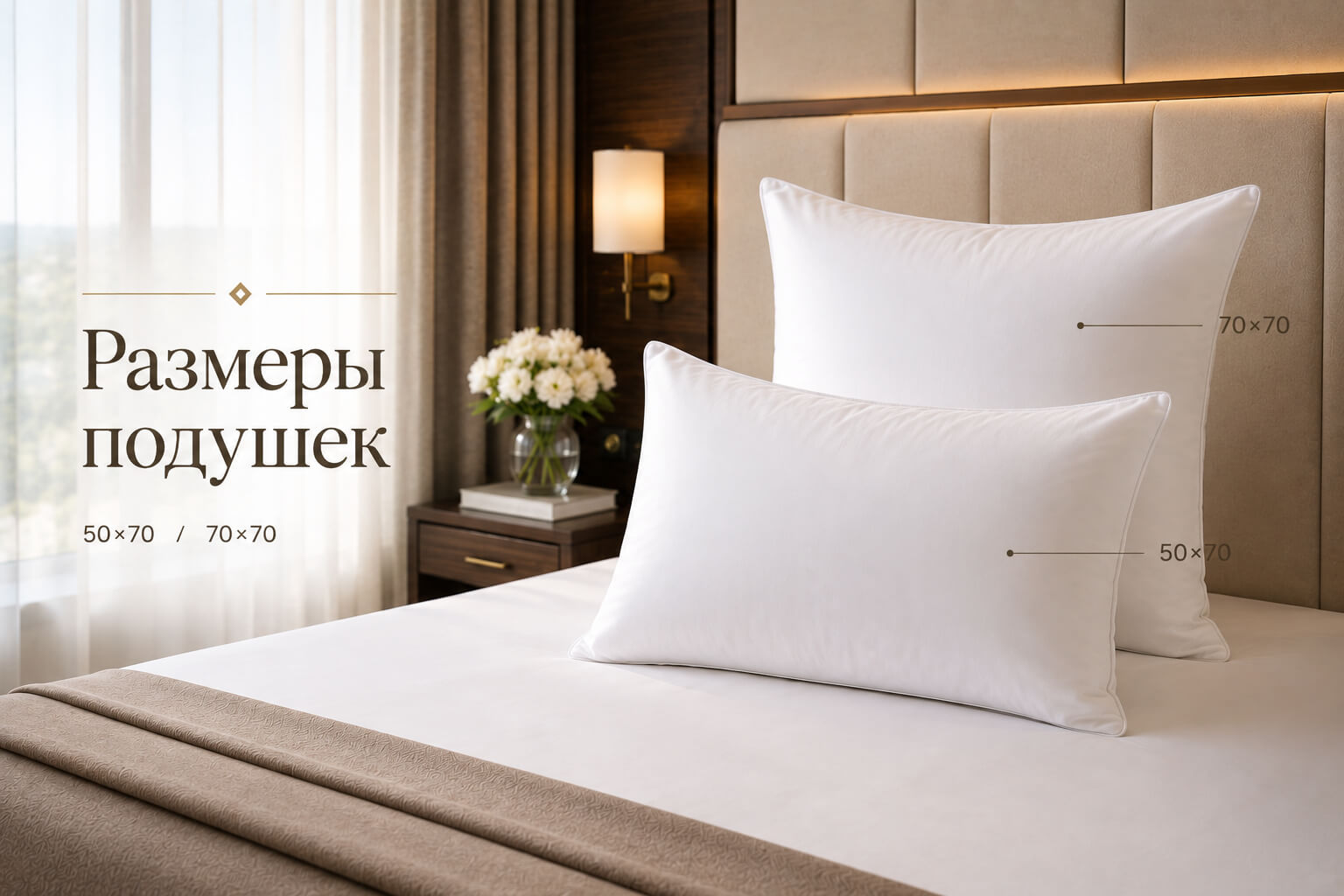 Какие бывают размеры подушек